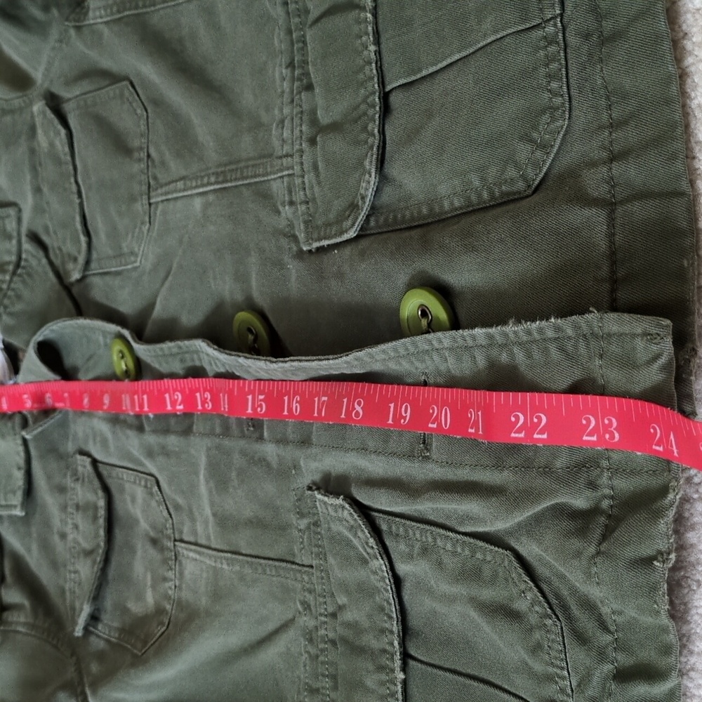Old Navy jacket Olive Green military aesthetic M pockets distressing - Picture 10 of 10